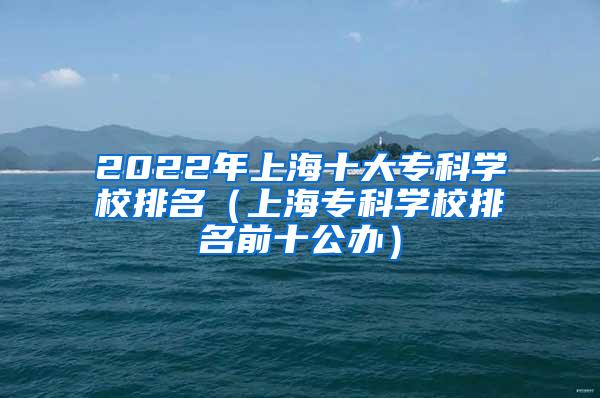 2022年上海十大专科学校排名（上海专科学校排名前十公办）