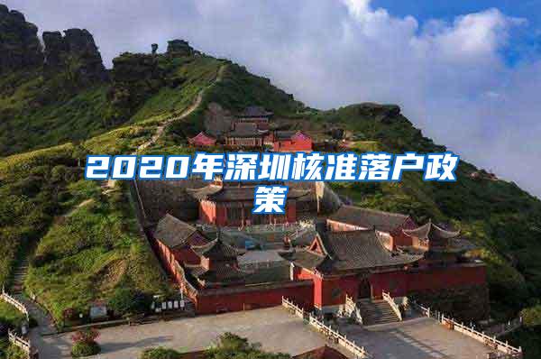 2020年深圳核准落户政策