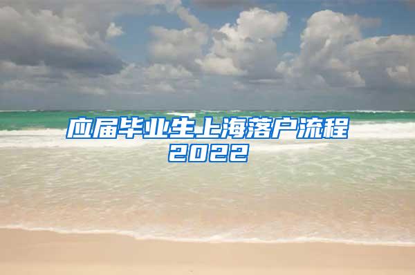 应届毕业生上海落户流程2022