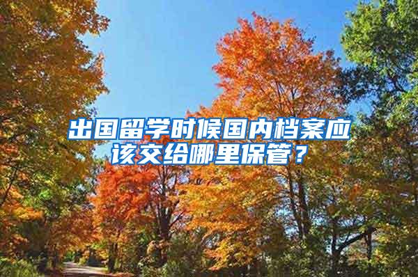 出国留学时候国内档案应该交给哪里保管？