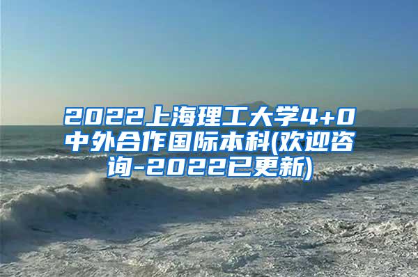 2022上海理工大学4+0中外合作国际本科(欢迎咨询-2022已更新)