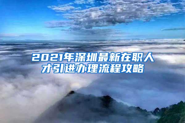 2021年深圳最新在职人才引进办理流程攻略②