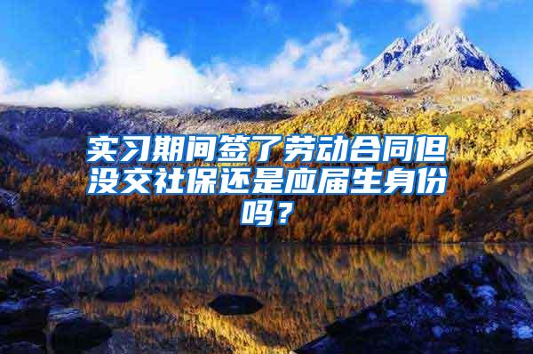 实习期间签了劳动合同但没交社保还是应届生身份吗？