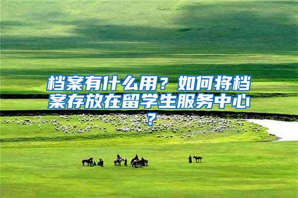 档案有什么用？如何将档案存放在留学生服务中心？