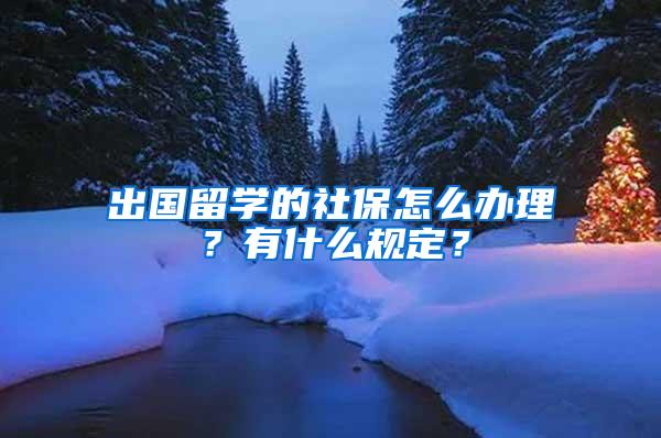 出国留学的社保怎么办理？有什么规定？