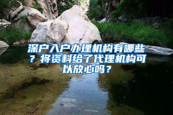 深户入户办理机构有哪些？将资料给了代理机构可以放心吗？