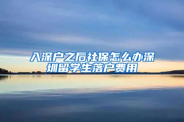 入深户之后社保怎么办深圳留学生落户费用