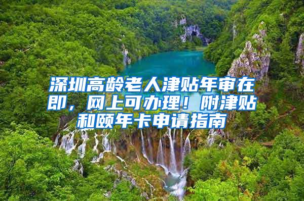 深圳高龄老人津贴年审在即，网上可办理！附津贴和颐年卡申请指南