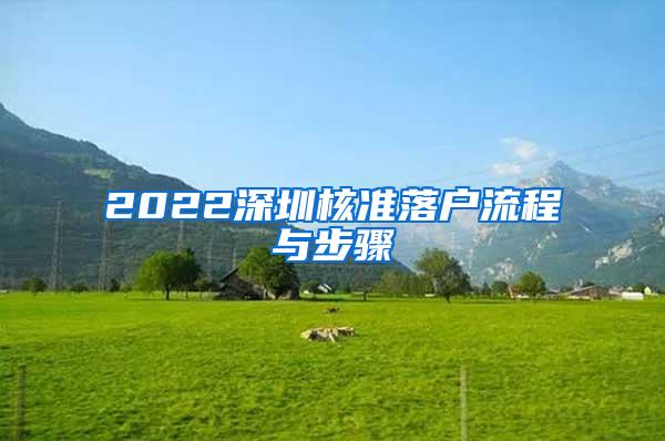 2022深圳核准落户流程与步骤