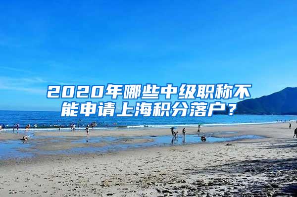 2020年哪些中级职称不能申请上海积分落户？