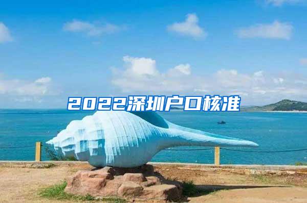 2022深圳户口核准