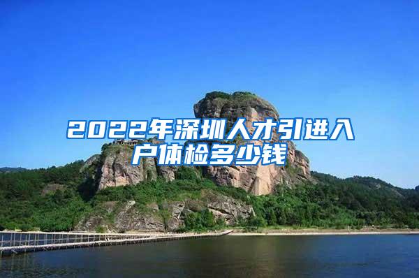 2022年深圳人才引进入户体检多少钱