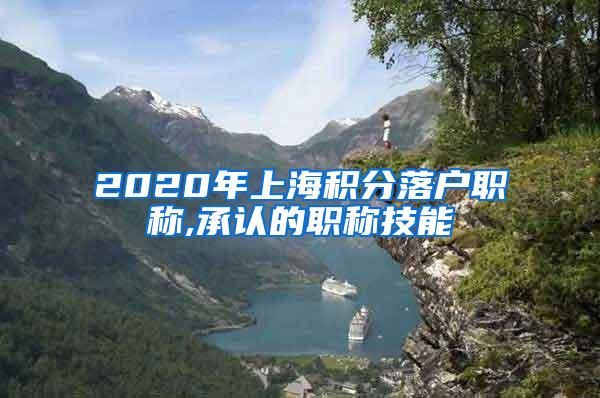 2020年上海积分落户职称,承认的职称技能
