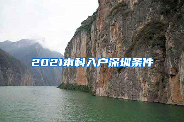 2021本科入户深圳条件