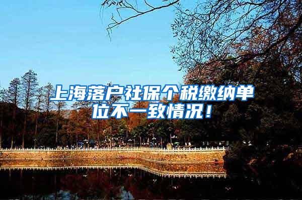 上海落户社保个税缴纳单位不一致情况！