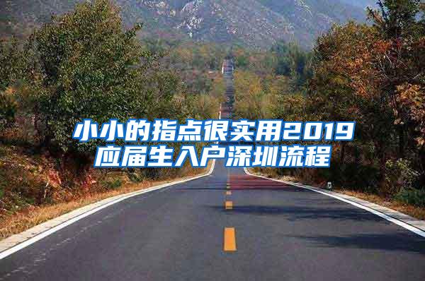 小小的指点很实用2019应届生入户深圳流程