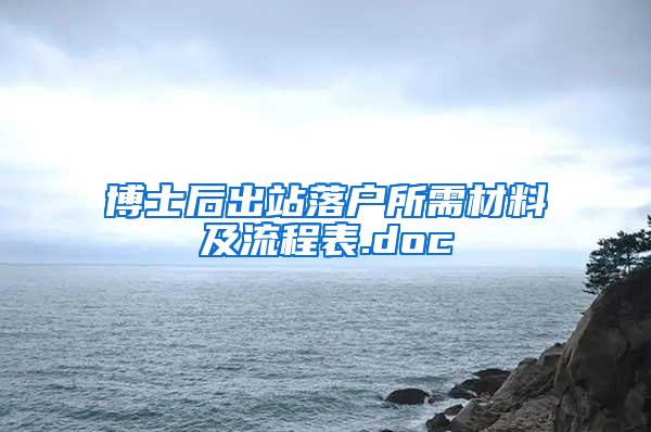 博士后出站落户所需材料及流程表.doc