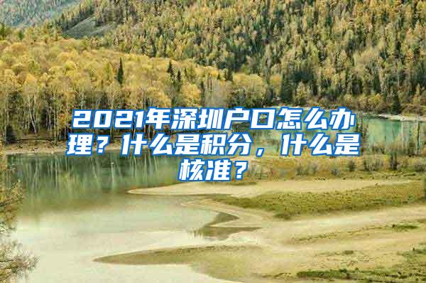 2021年深圳户口怎么办理？什么是积分，什么是核准？