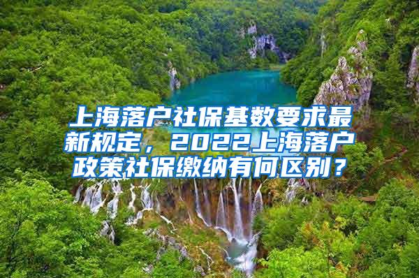 上海落户社保基数要求最新规定，2022上海落户政策社保缴纳有何区别？