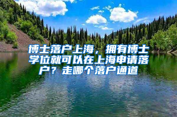 博士落户上海，拥有博士学位就可以在上海申请落户？走哪个落户通道