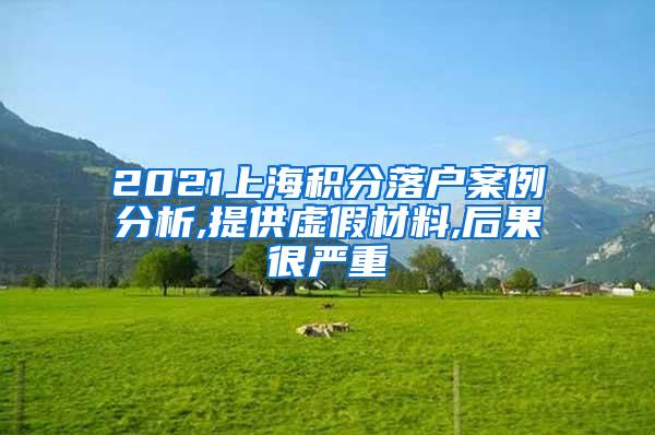 2021上海积分落户案例分析,提供虚假材料,后果很严重