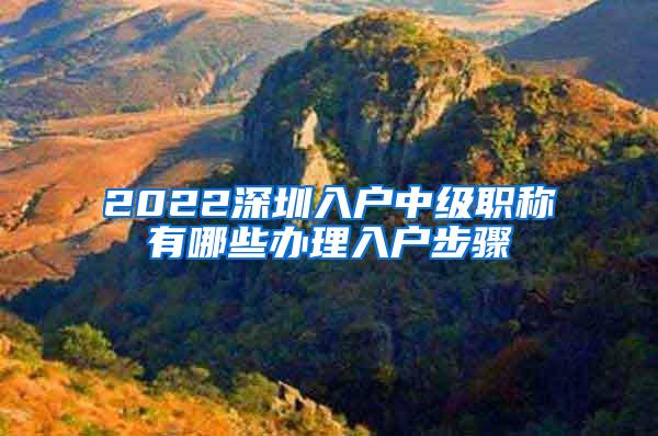 2022深圳入户中级职称有哪些办理入户步骤