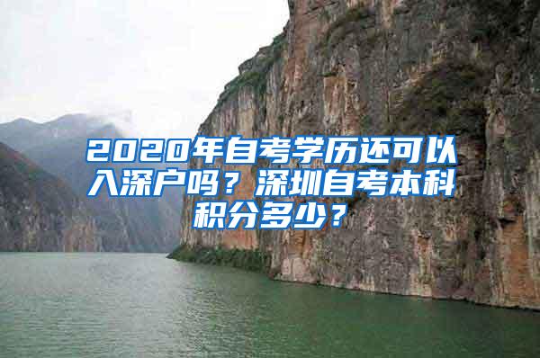 2020年自考学历还可以入深户吗？深圳自考本科积分多少？