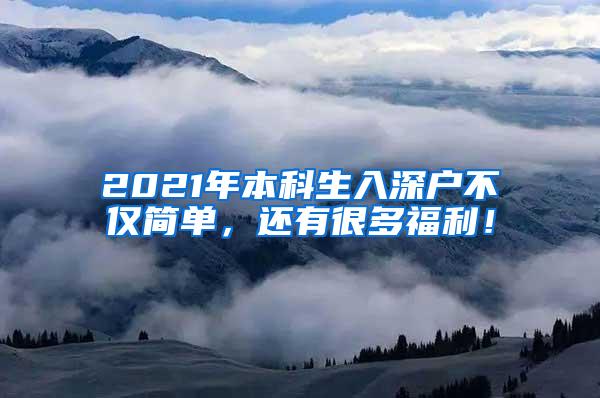 2021年本科生入深户不仅简单，还有很多福利！