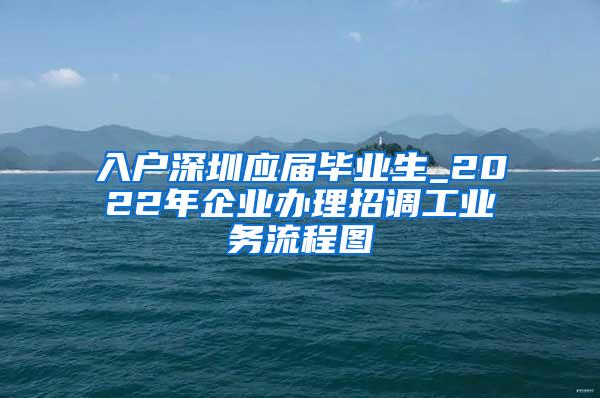 入户深圳应届毕业生_2022年企业办理招调工业务流程图