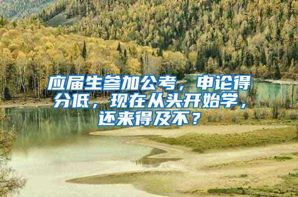 应届生参加公考，申论得分低，现在从头开始学，还来得及不？