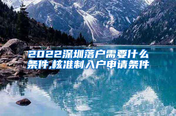 2022深圳落户需要什么条件,核准制入户申请条件