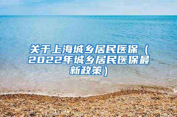 关于上海城乡居民医保（2022年城乡居民医保最新政策）