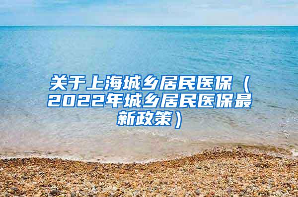 关于上海城乡居民医保（2022年城乡居民医保最新政策）