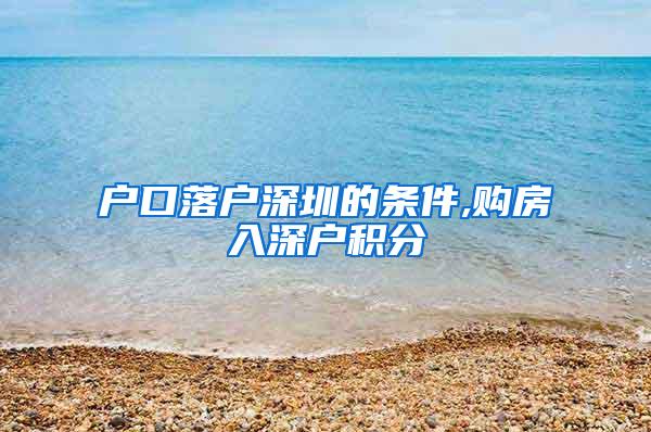 户口落户深圳的条件,购房入深户积分