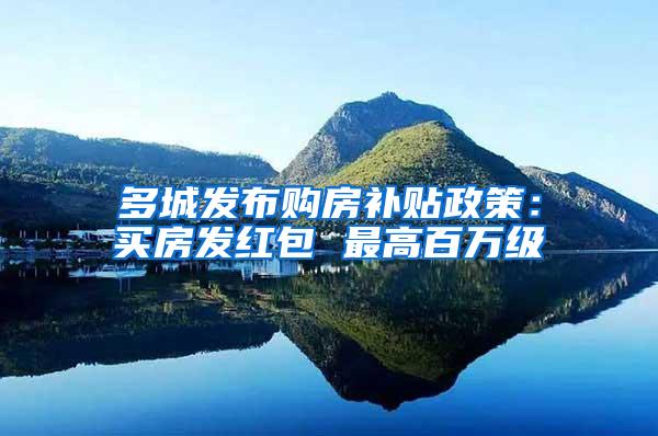 多城发布购房补贴政策：买房发红包 最高百万级
