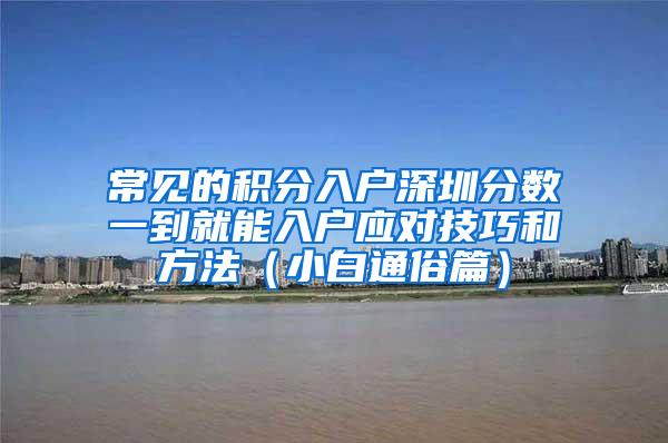 常见的积分入户深圳分数一到就能入户应对技巧和方法（小白通俗篇）