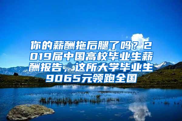 你的薪酬拖后腿了吗？2019届中国高校毕业生薪酬报告，这所大学毕业生9065元领跑全国