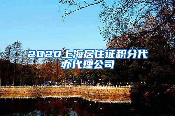 2020上海居住证积分代办代理公司