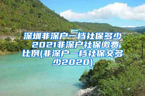 深圳非深户一档社保多少 2021非深户社保缴费比例(非深户一档社保交多少2020)