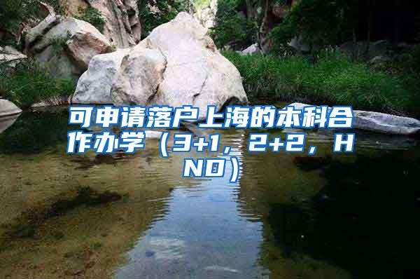 可申请落户上海的本科合作办学（3+1，2+2，HND）