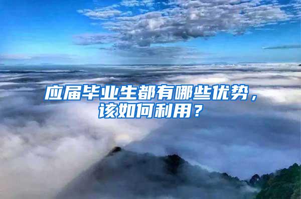 应届毕业生都有哪些优势，该如何利用？