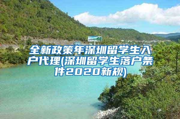 全新政策年深圳留学生入户代理(深圳留学生落户条件2020新规)