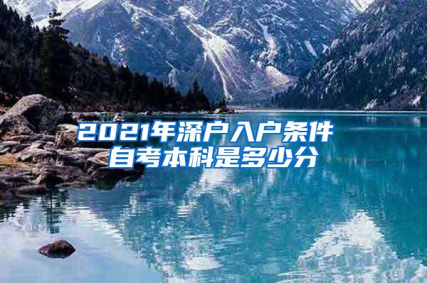 2021年深户入户条件 自考本科是多少分