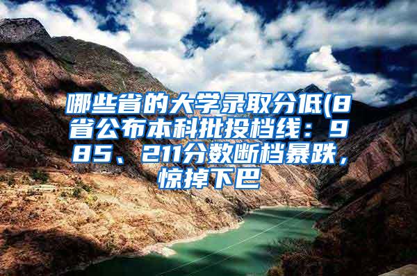 哪些省的大学录取分低(8省公布本科批投档线：985、211分数断档暴跌，惊掉下巴