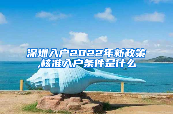 深圳入户2022年新政策,核准入户条件是什么