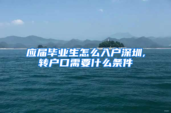 应届毕业生怎么入户深圳,转户口需要什么条件