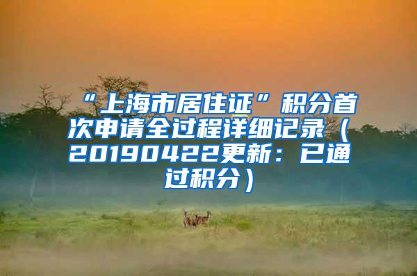 “上海市居住证”积分首次申请全过程详细记录（20190422更新：已通过积分）