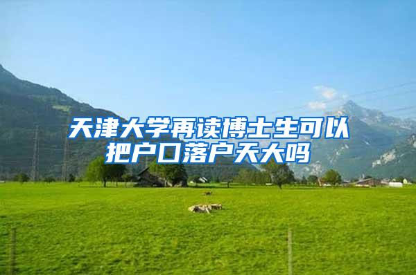 天津大学再读博士生可以把户囗落户天大吗