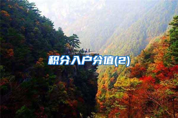 积分入户分值(2)