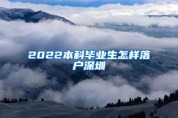 2022本科毕业生怎样落户深圳